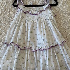 Janie and Jack Floral Dress with Purple Accents